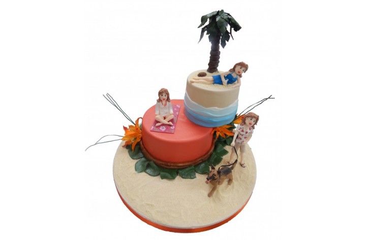 Tiered Cake with Interest & Human Figures